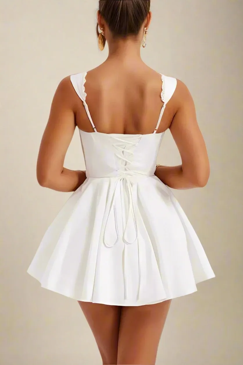 Adelyn Bodycon Mini Dress - Pearl White