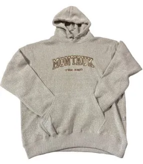 Adult Ragwear Montauk The End Embroidered Nantucket Pullover Hoodie in Light Brown