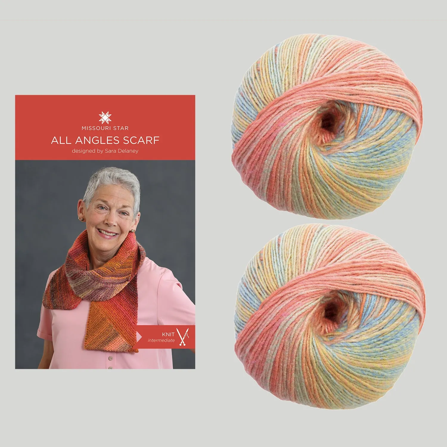 All Angles Scarf Knit Kit - Citrine Sunrise