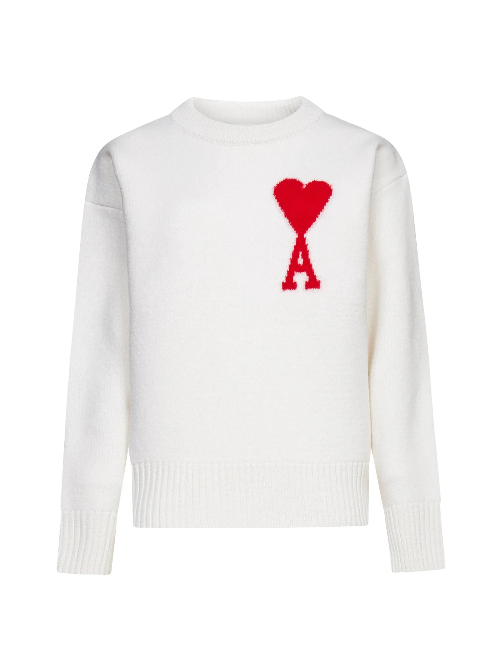 AMI Logo Intarsia Crewneck Knitted Jumper