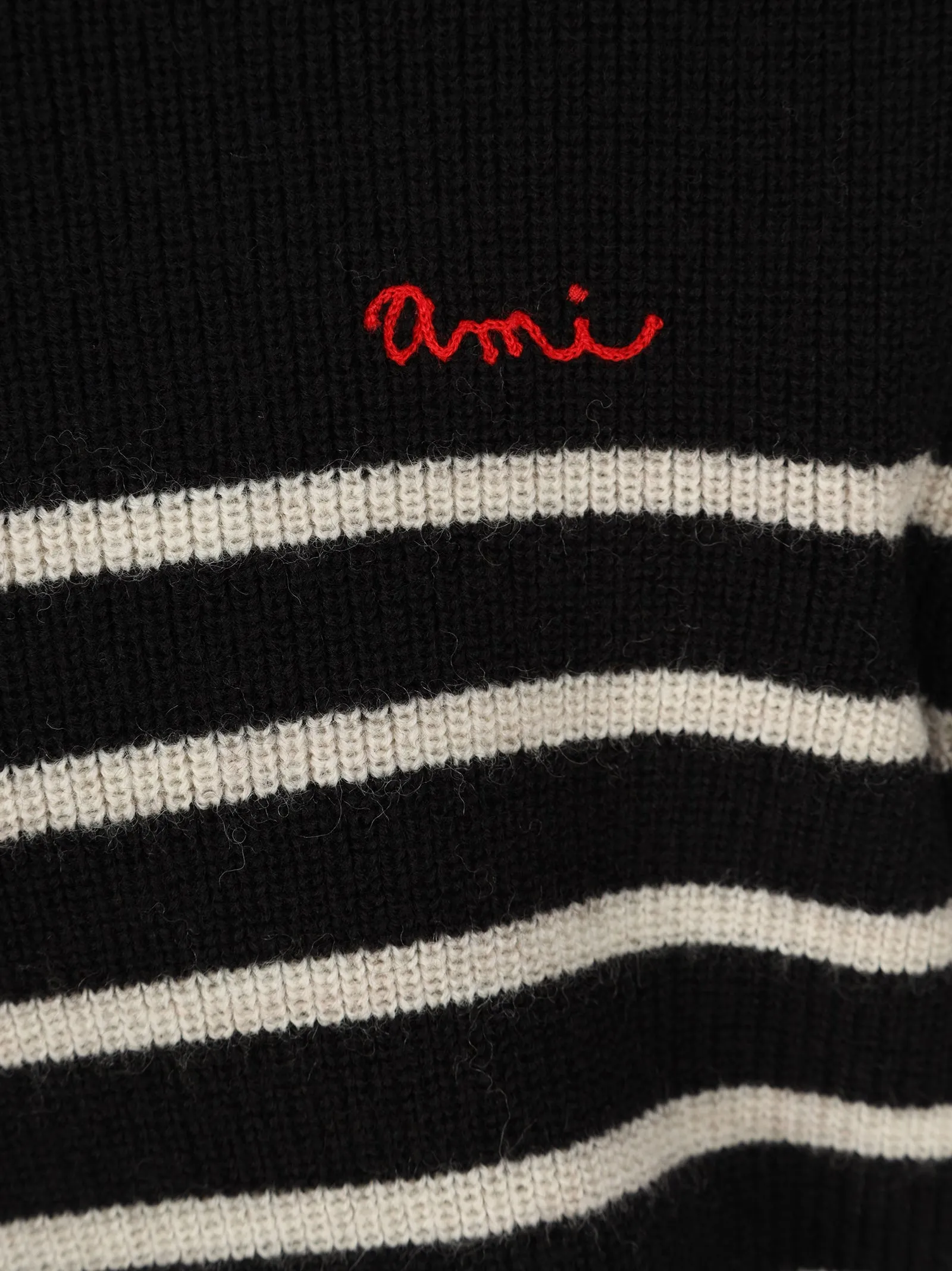 AMI Striped Crewneck Jumper