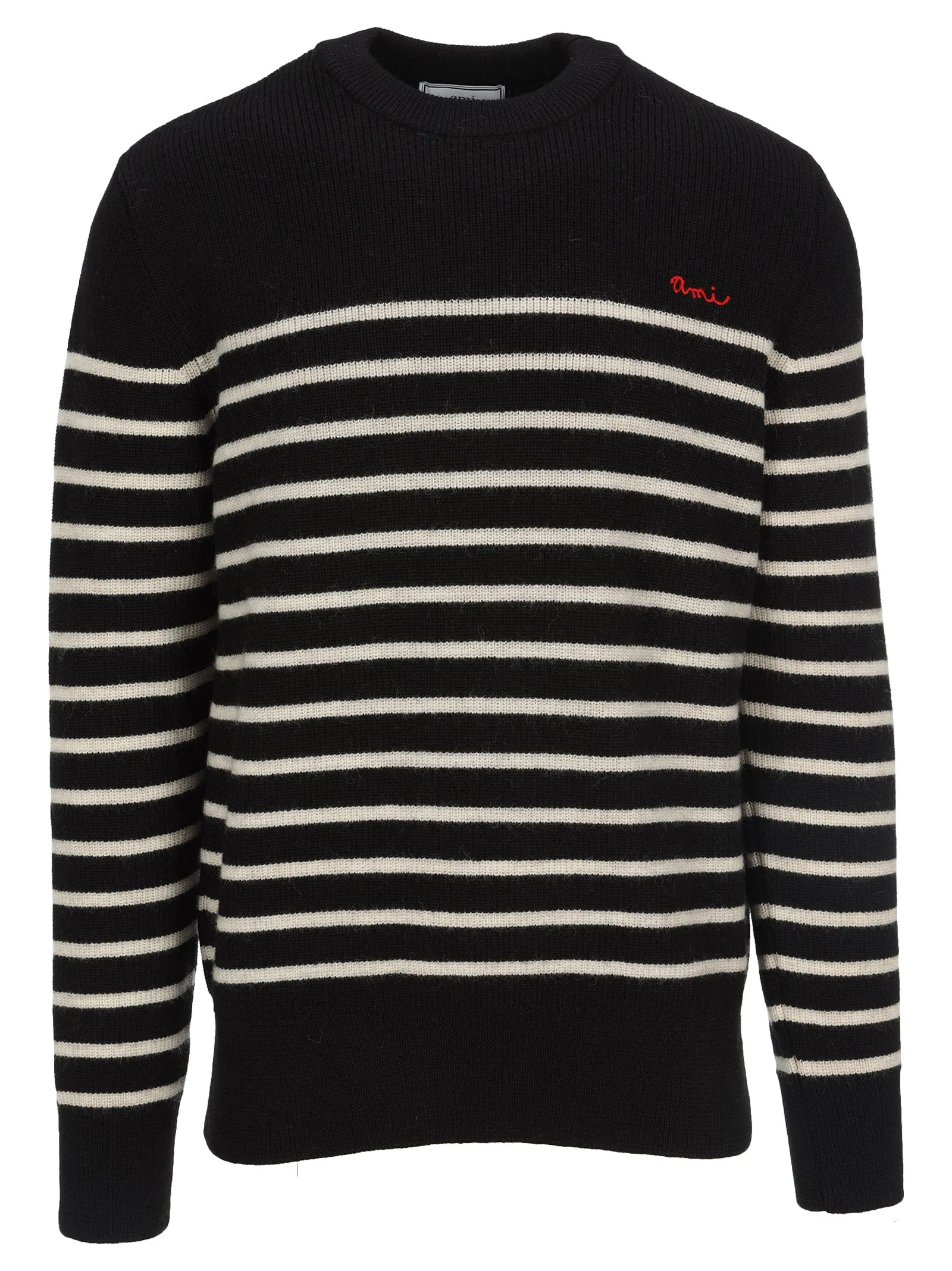 AMI Striped Crewneck Jumper