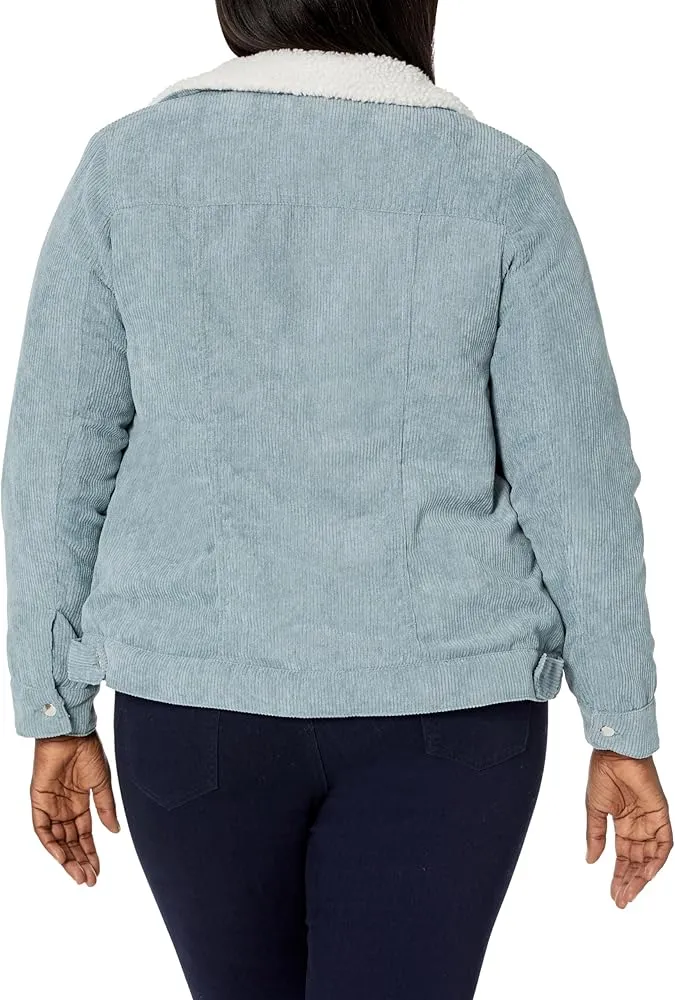 AVENUE Plus Size Cord Jacket