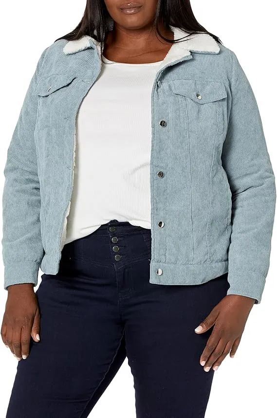 AVENUE Plus Size Cord Jacket