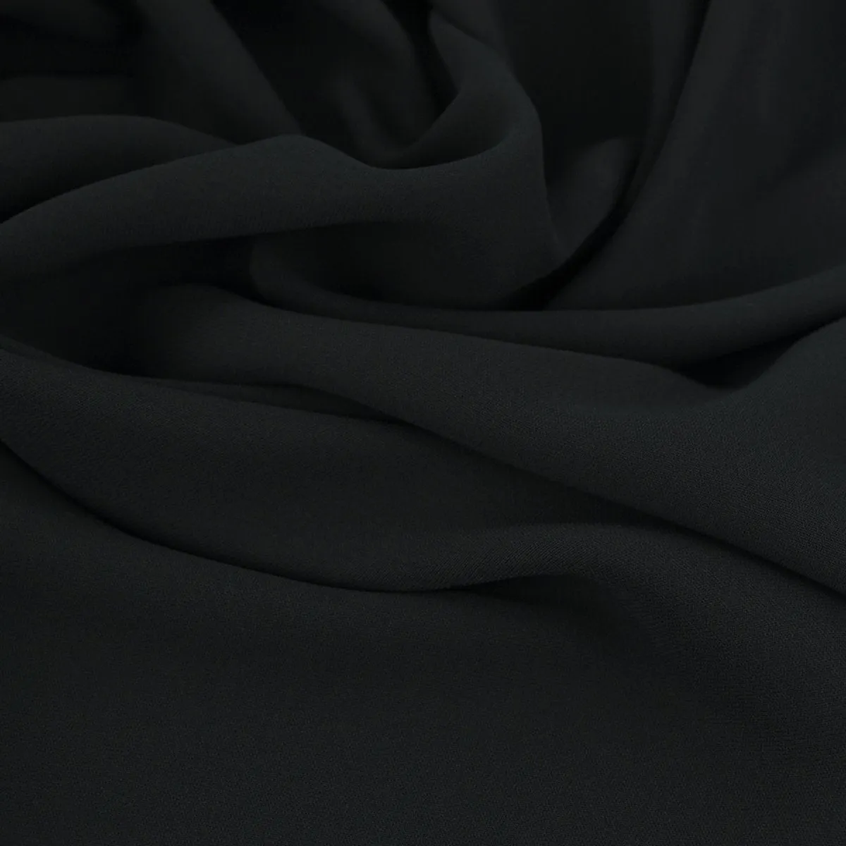 Black Midweight Crepe Fabric 97046