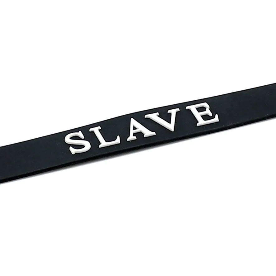 Black Silicone Slave BDSM Collar