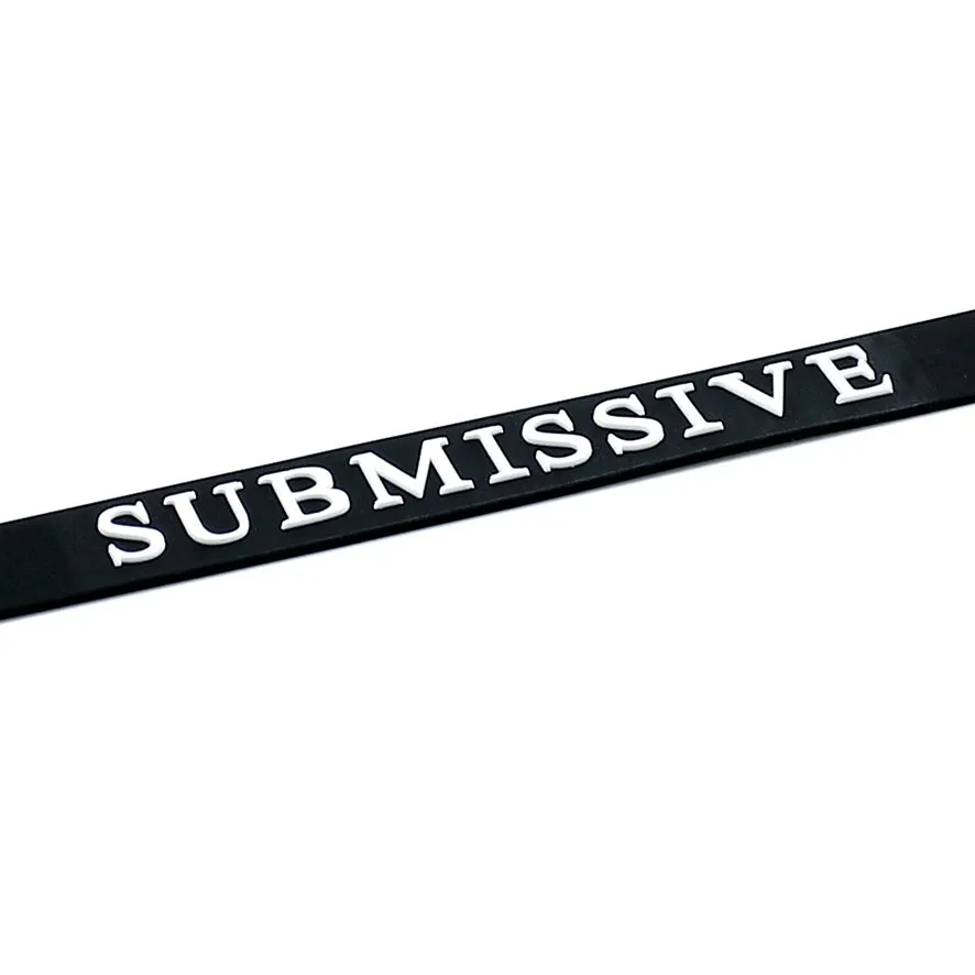 Black Silicone Submissive BDSM Collar