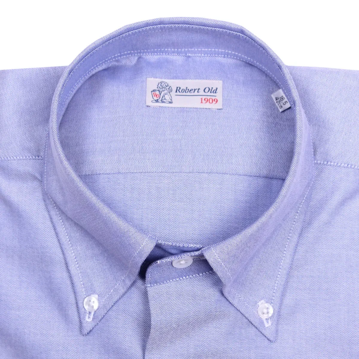 Blue Twill Swiss Cotton Oxford Shirt