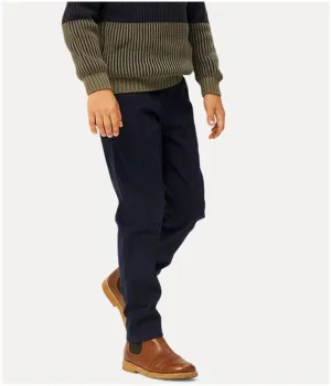 Boy's Cotton Chinos - Navy