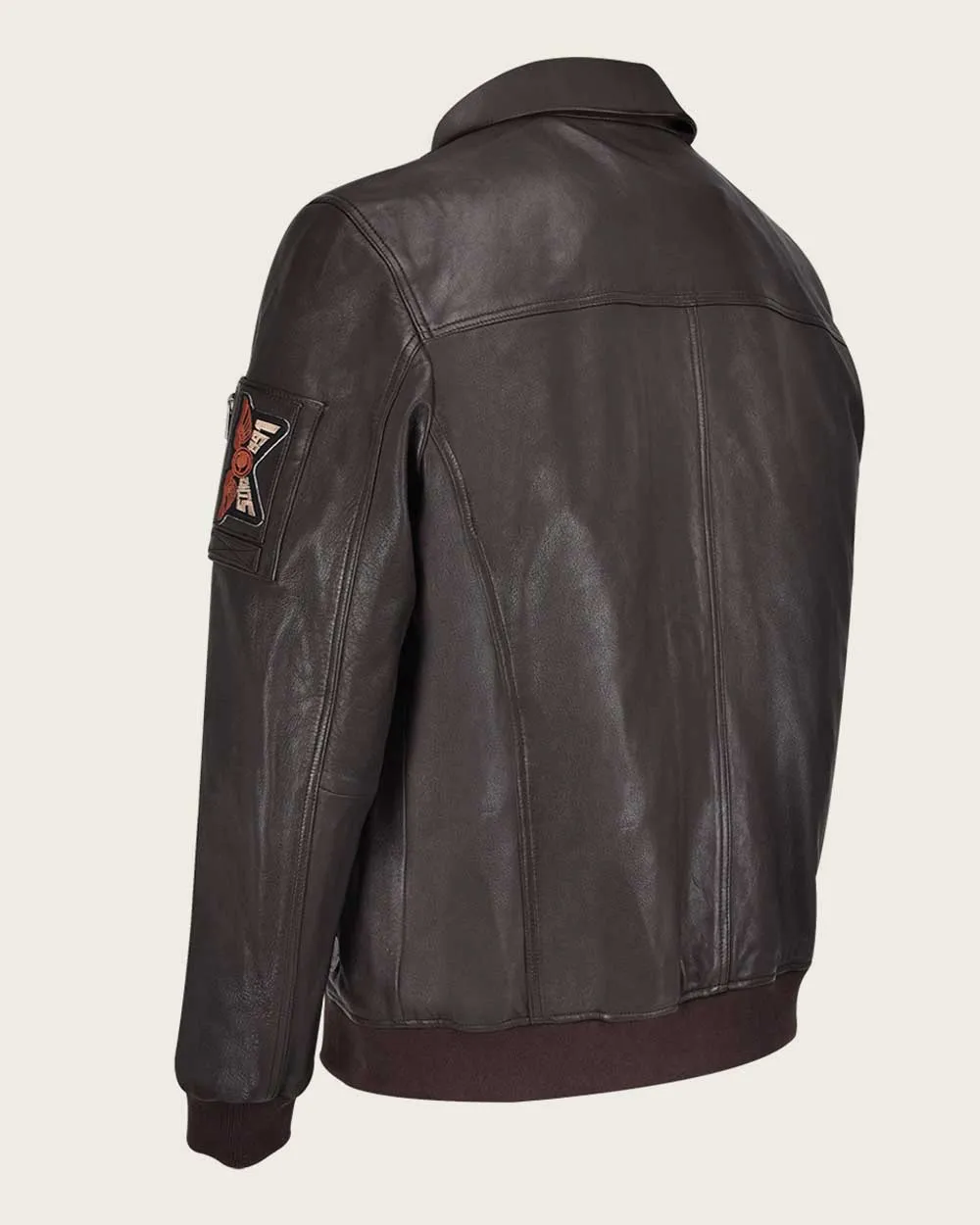 Brown aviator style jacket