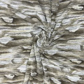 Brown White Fur Knitted Pile Fabric