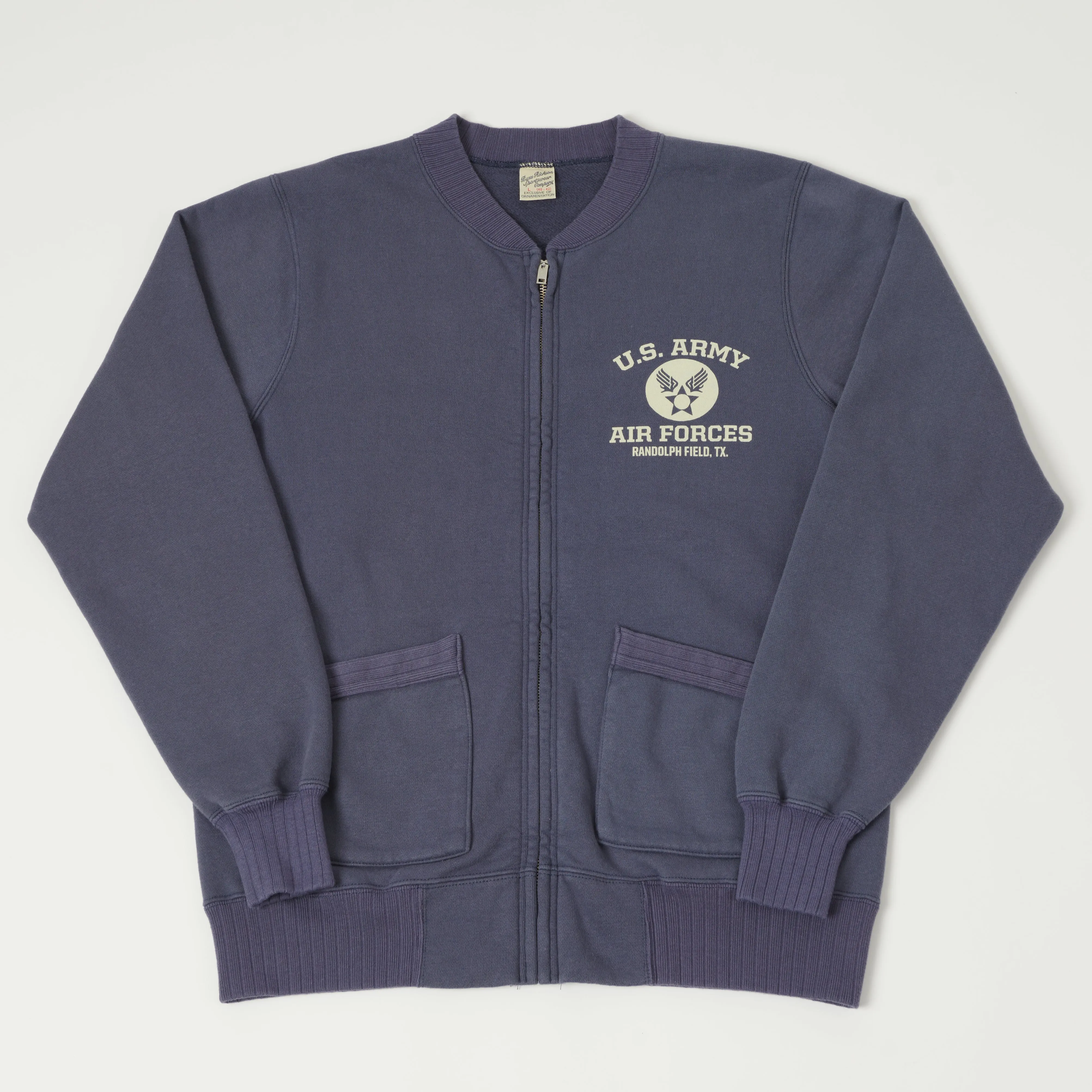 Buzz Rickson's U.S. Army Air Forces Zip Sweatshirt - Navy