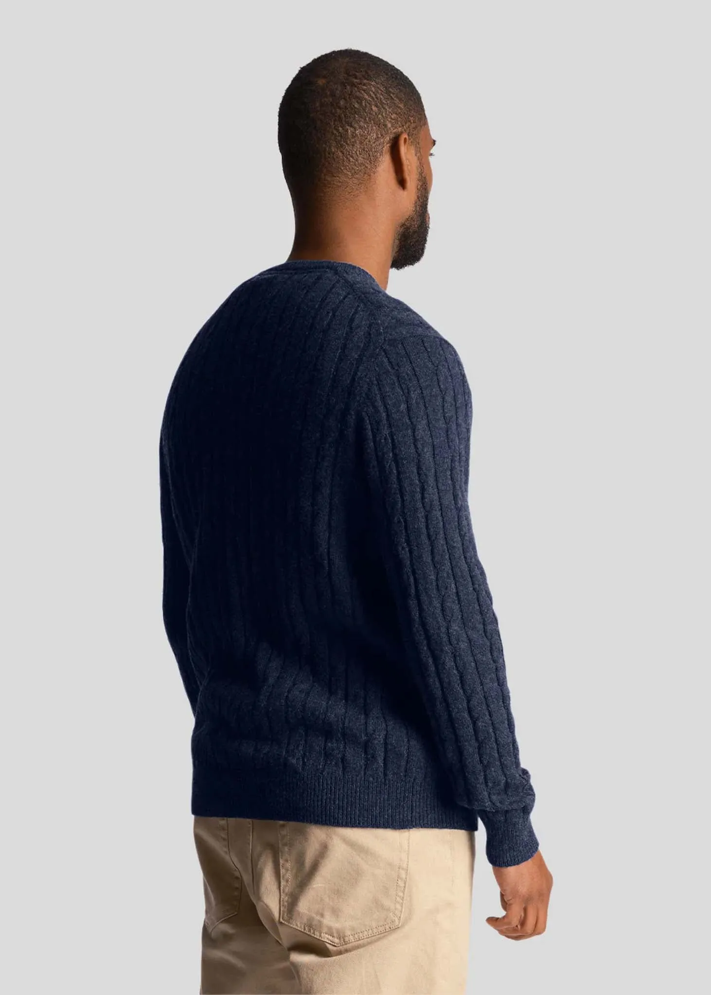 Cable jumper - dark navy marl