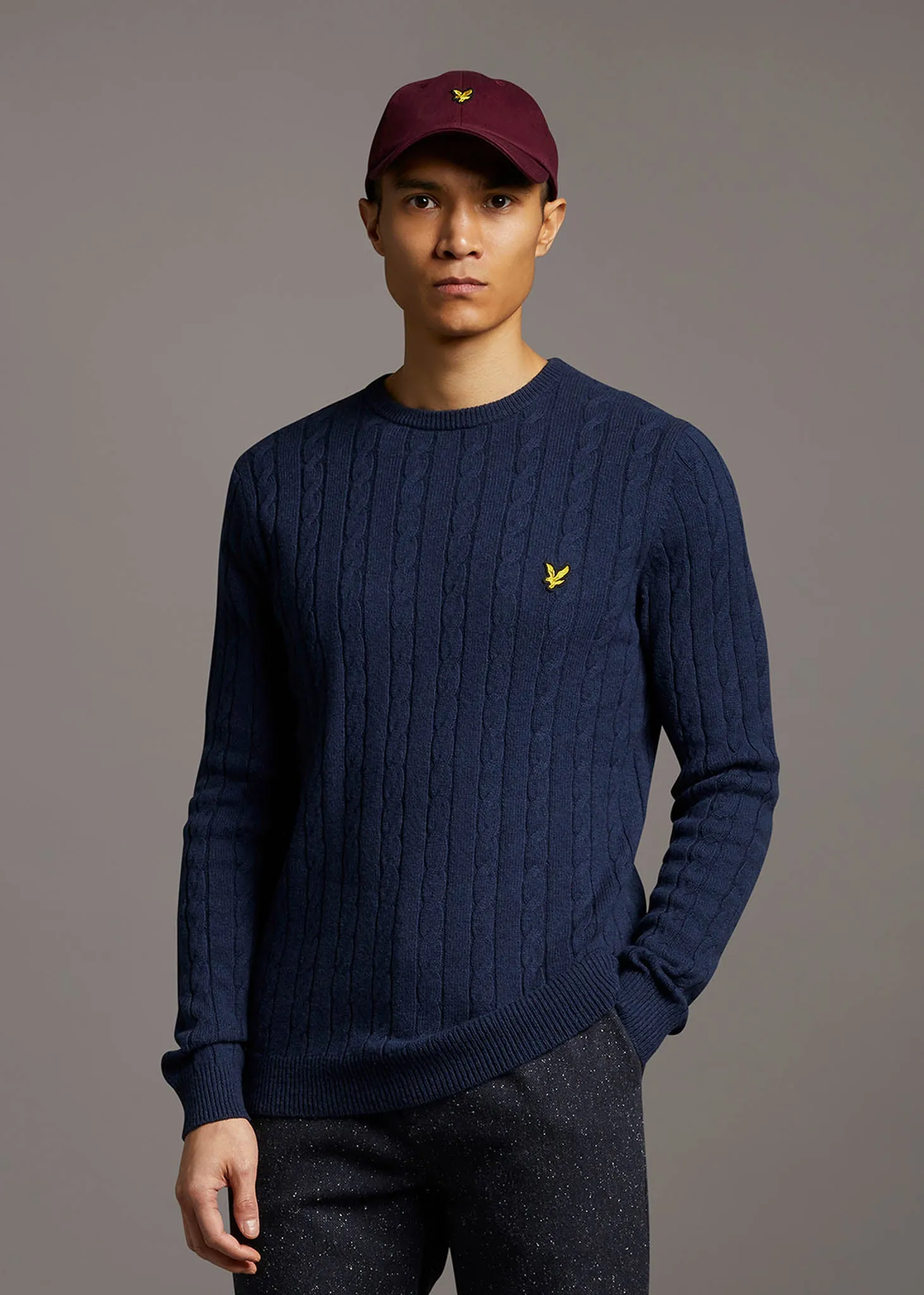 Cable jumper - dark navy marl