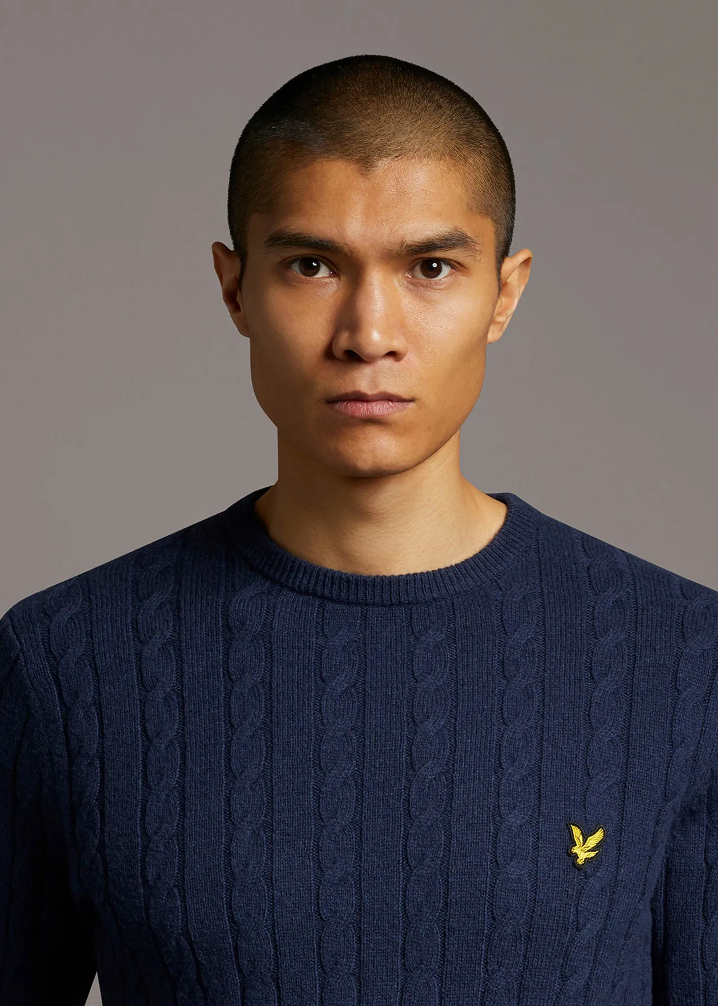 Cable jumper - dark navy marl