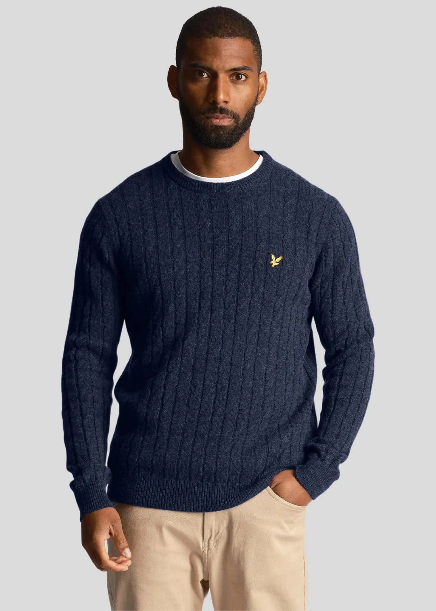 Cable jumper - dark navy marl