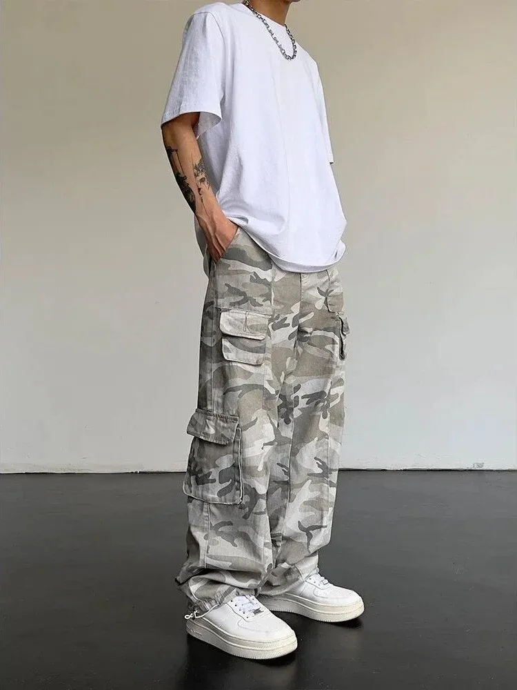 Camouflage Straight Loose Pants