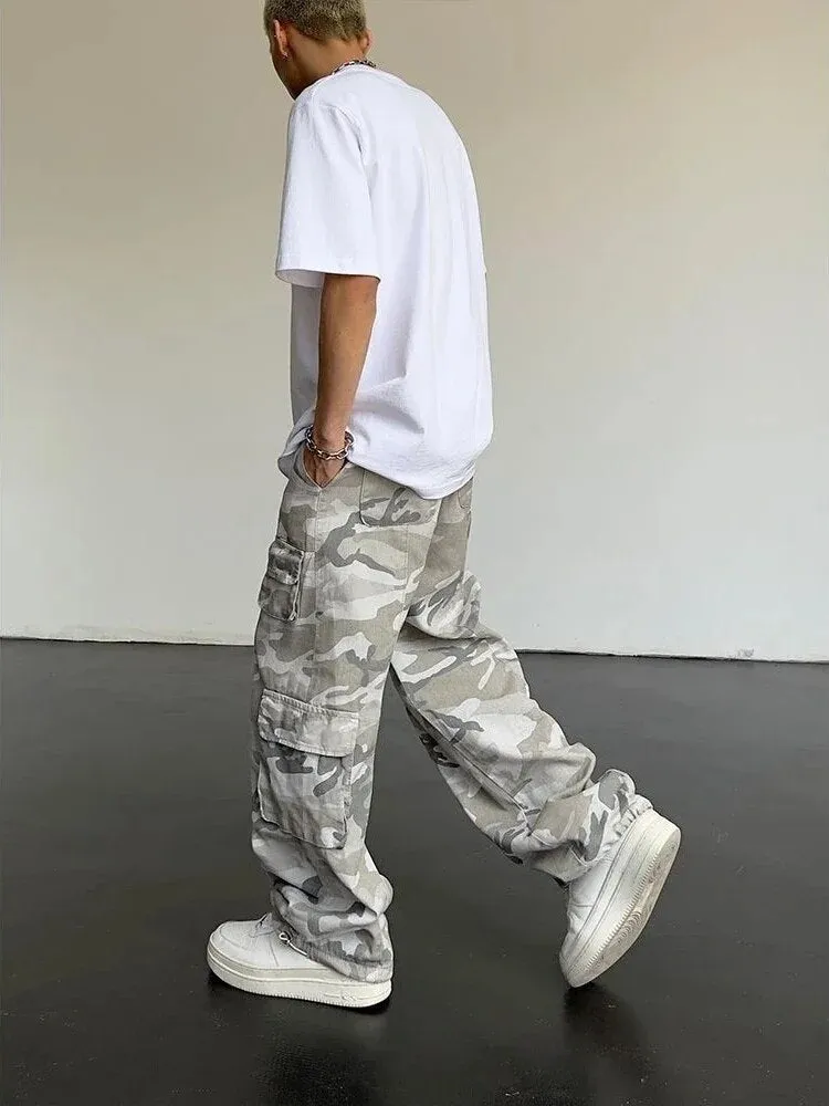 Camouflage Straight Loose Pants