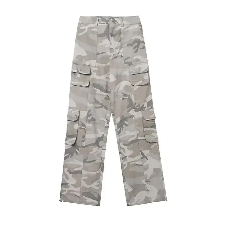 Camouflage Straight Loose Pants