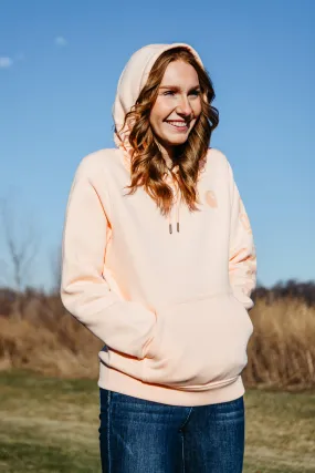 Carhartt Logo Sleeve Midweight Hoodie for Women in Peach Orange | 102791-Q74