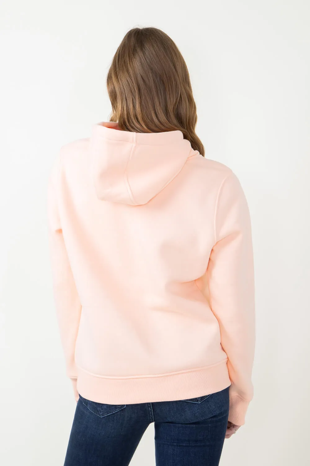 Carhartt Logo Sleeve Midweight Hoodie for Women in Peach Orange | 102791-Q74