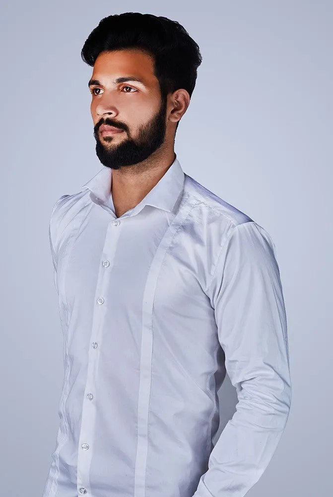 Casual Shirts for Men - Solid Cotton Front Stitch Men Shirt