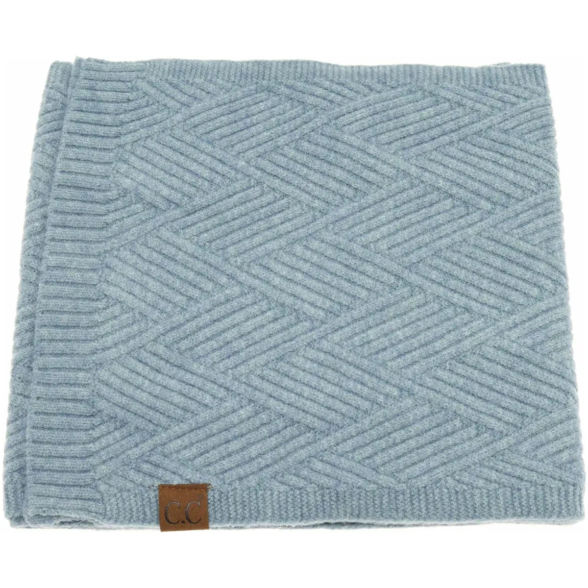 C.C HEATHERED SCARF (STEEL BLUE)