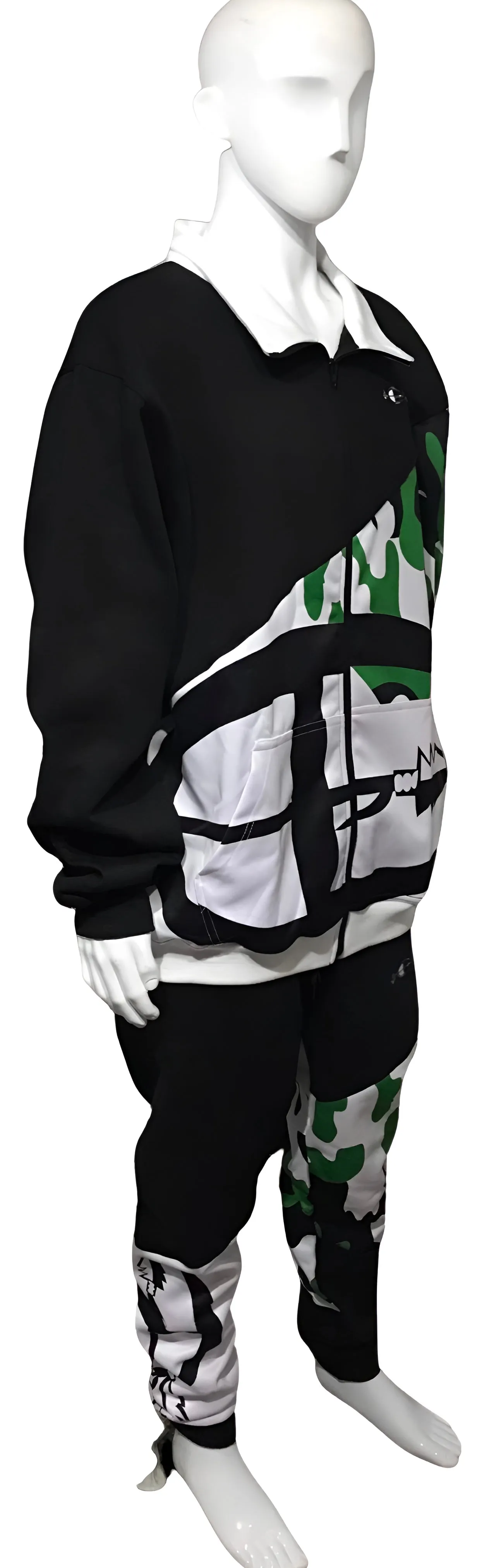 ^CHAMPION CHIEF^ LUXURY (GREEN CAMOUFLAGE) TRACKSUITS (CUT & SEW) (EMBROIDERED LOGOS)