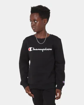 Champion Kids' Script Crewneck Black