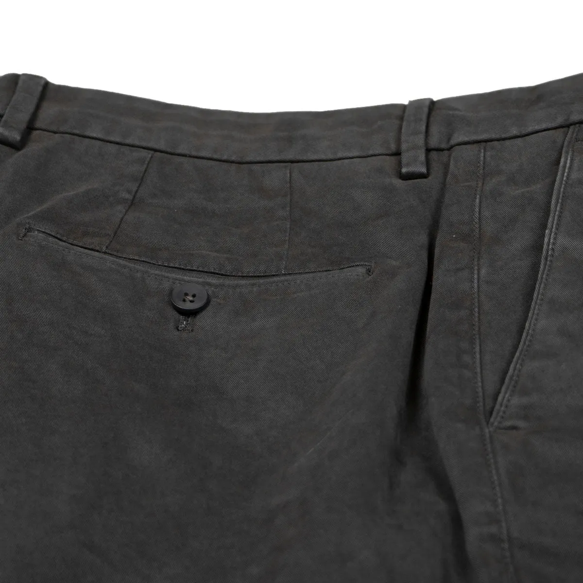 Charcoal Stretch Cotton Twill Chinos