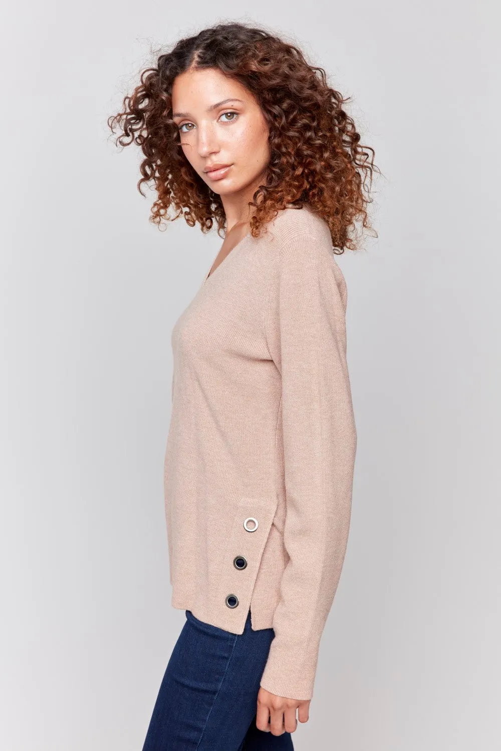 Charlie B Sweater C2569R-464A-511 H-Truffle