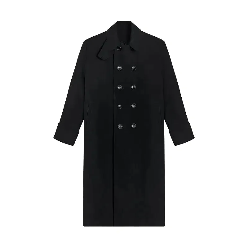 Classic Sleek Buttoned Woolen Overcoat