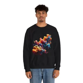 Colorful Smoke Unisex Crewneck Cotton Sweatshirt