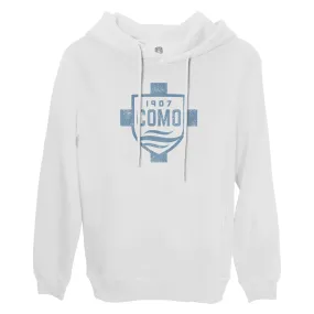 Como 1907 Color Badge Fleece Pullover Hoodie - White