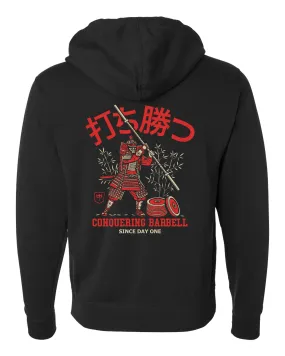 Conquer - Way of the Samurai - on Black Pullover Hoodie