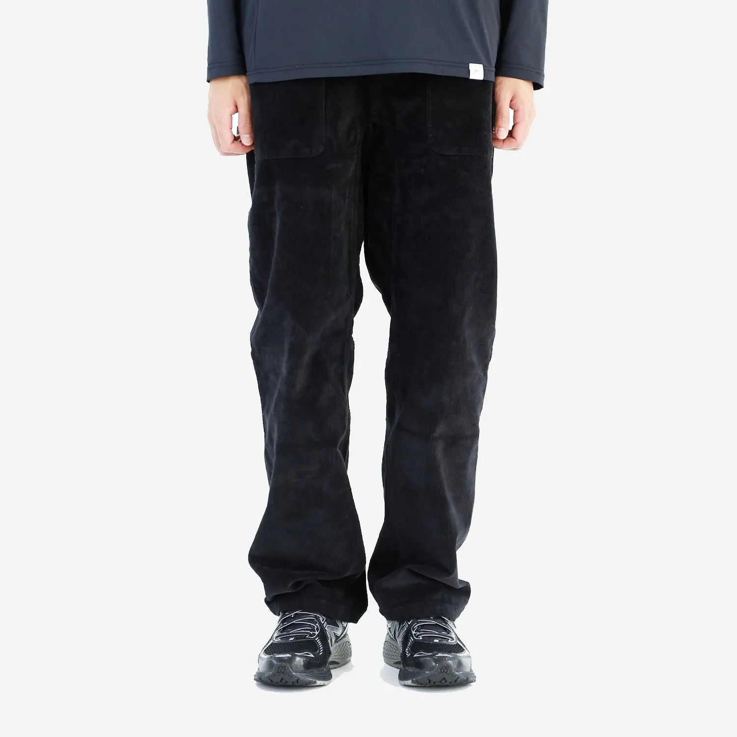 Corduroy Active Straight Pants - Black