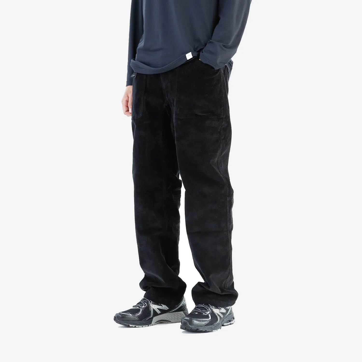 Corduroy Active Straight Pants - Black