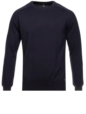 Cotton Cashmere Pullover Navy Blue