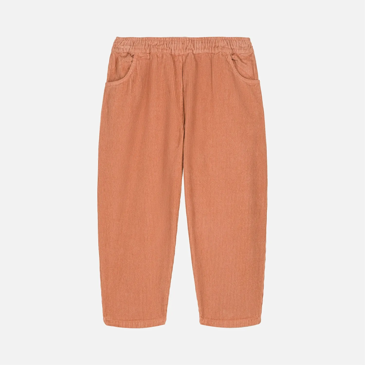 Cotton Corduroy Carrot Pants - Old Pink