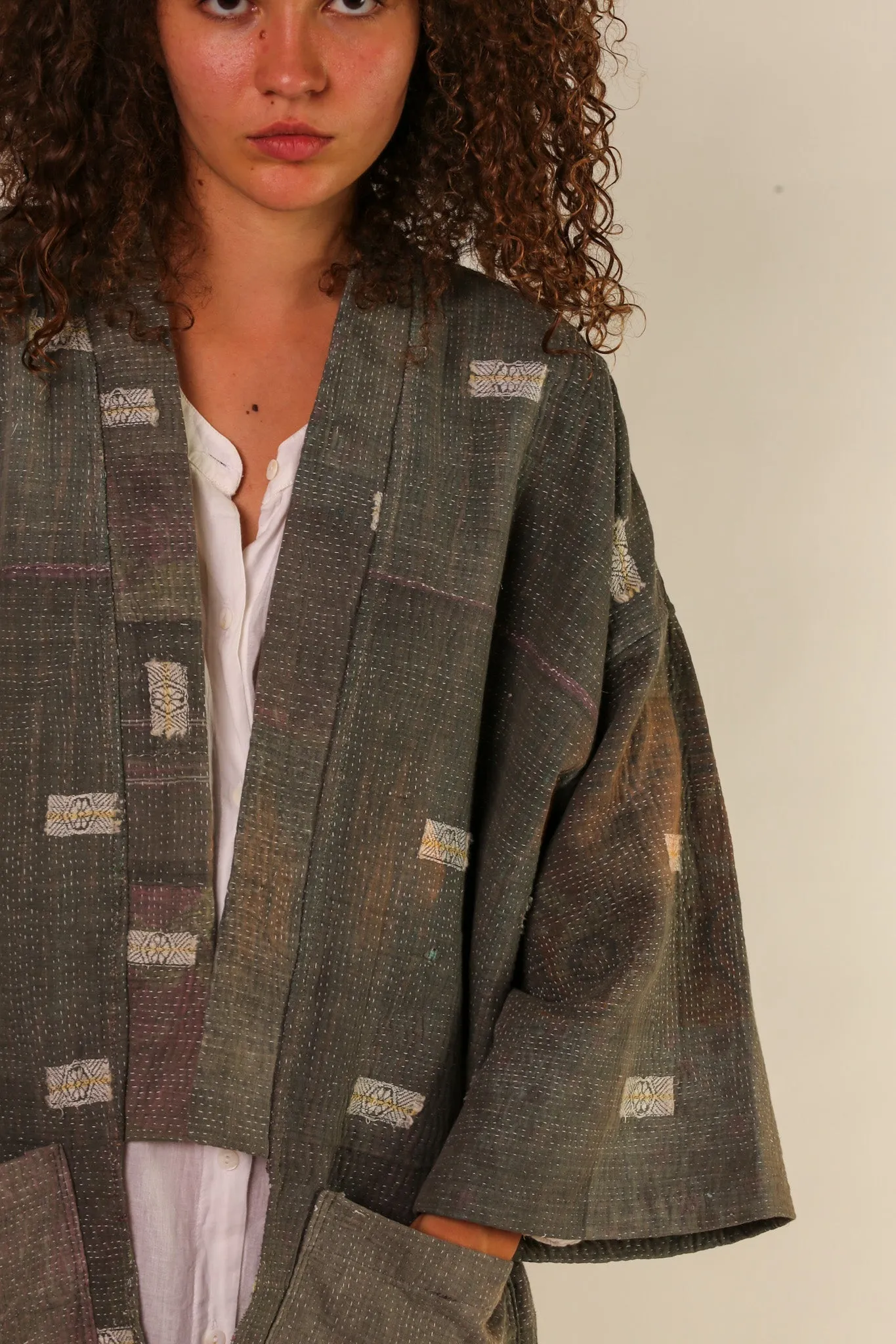 COTTON JACKET PIRA VINTAGE KANTHA QUILT