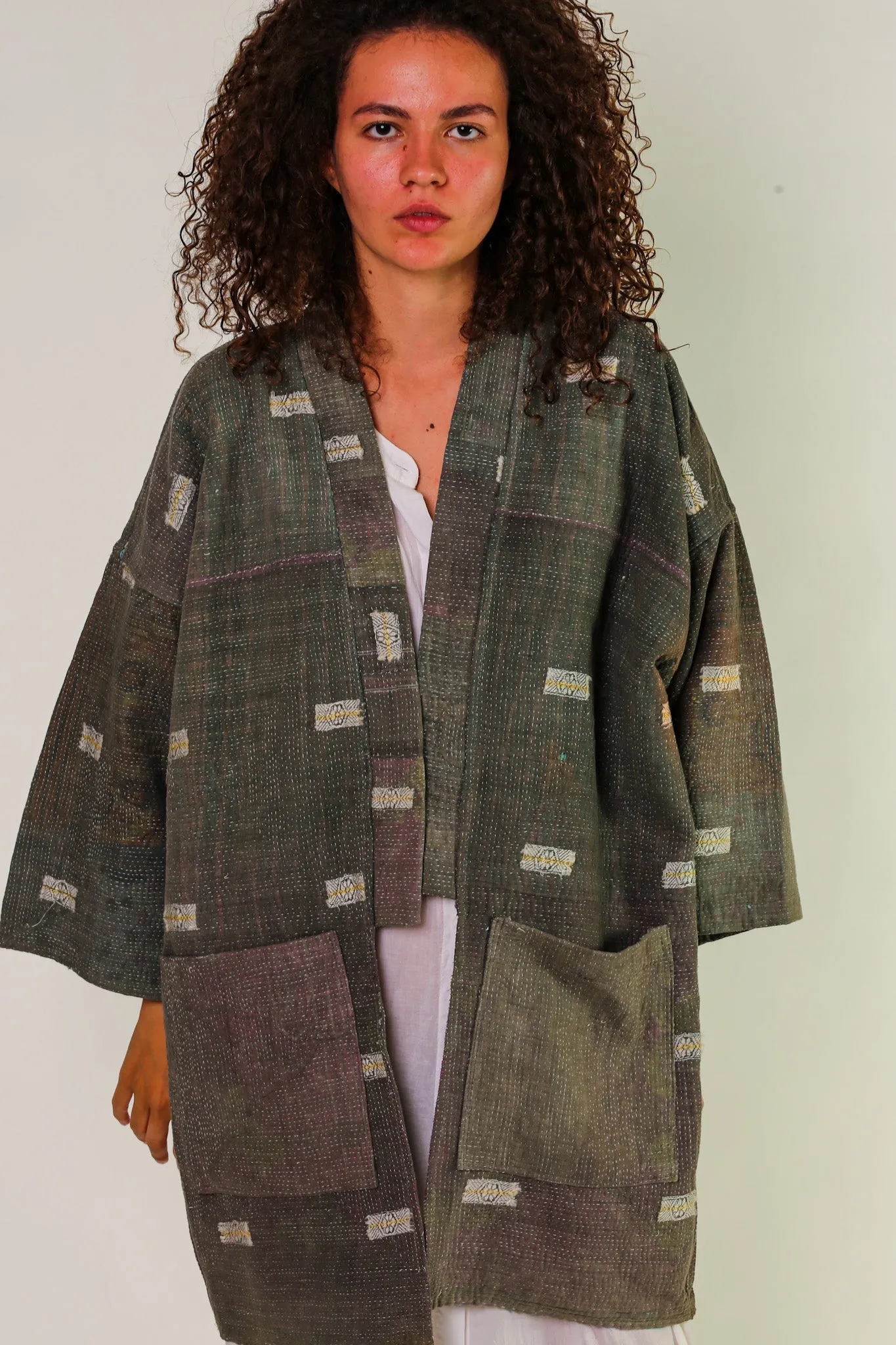 COTTON JACKET PIRA VINTAGE KANTHA QUILT