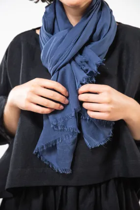 Cotton Scarf | Soft Cobalt