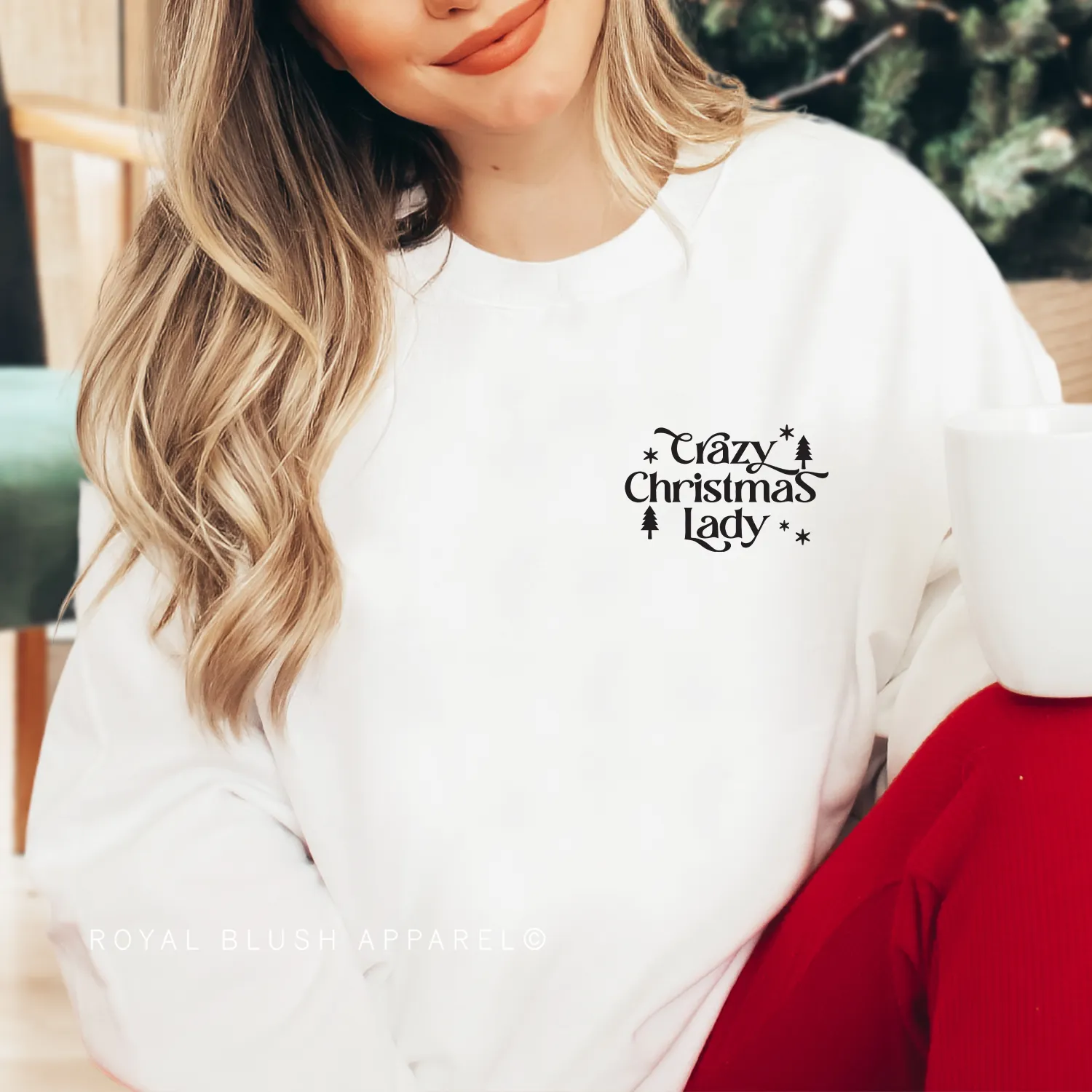 Crazy Christmas Lady Sweatshirt