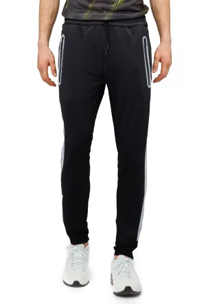 Cultura Men's Zip Pocket Side Stripe Tech Fleece Jogger Sweatpants