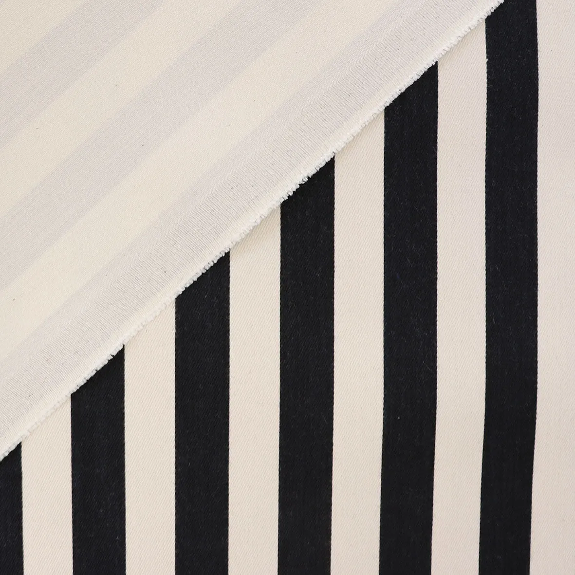 Denim 9oz Stretch - Black & Ivory Stripe