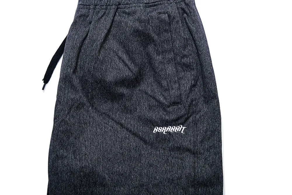 DENIM LOGO TRACK PANTS BLACK DENIM