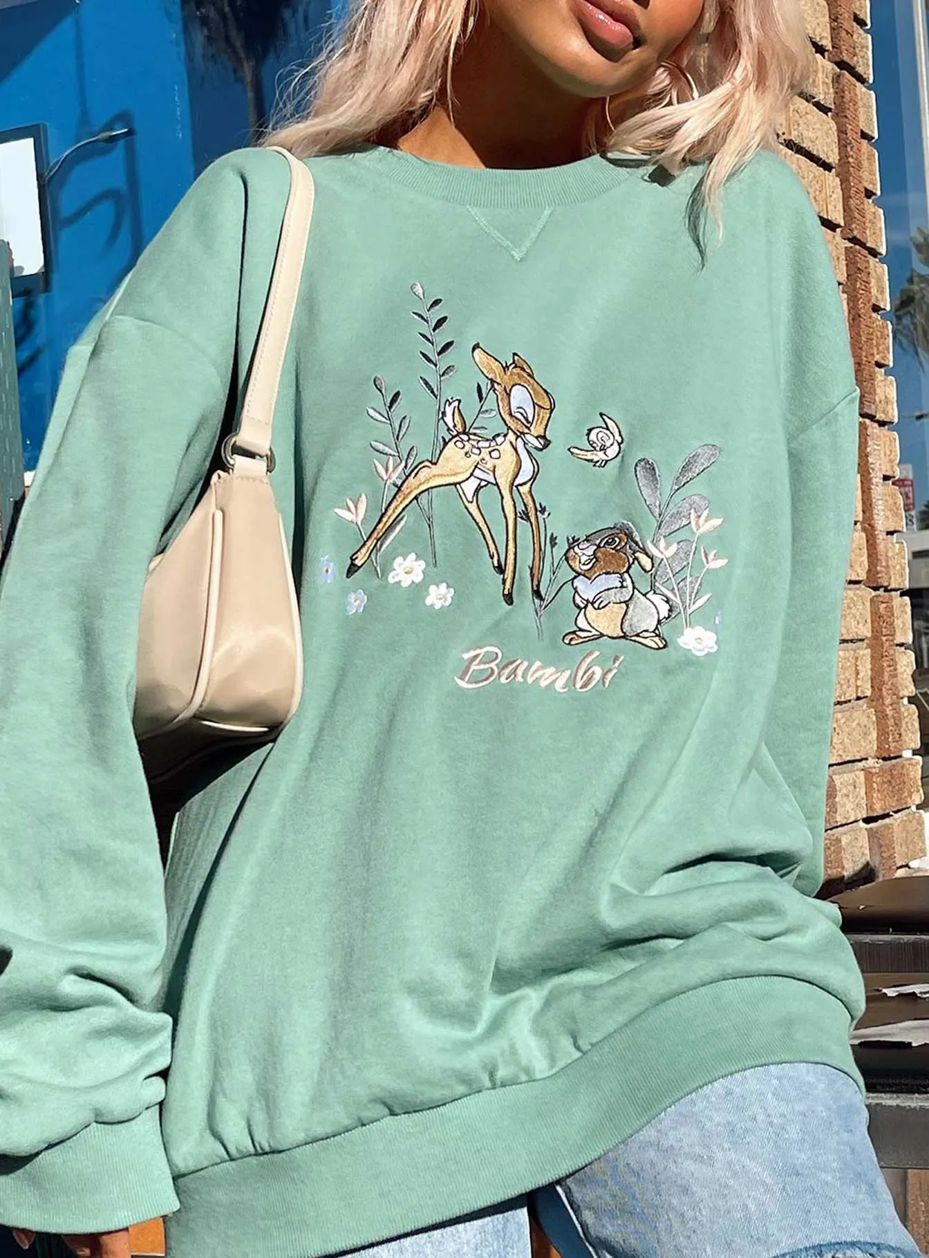 Disney Bambi Sweatshirt Sage