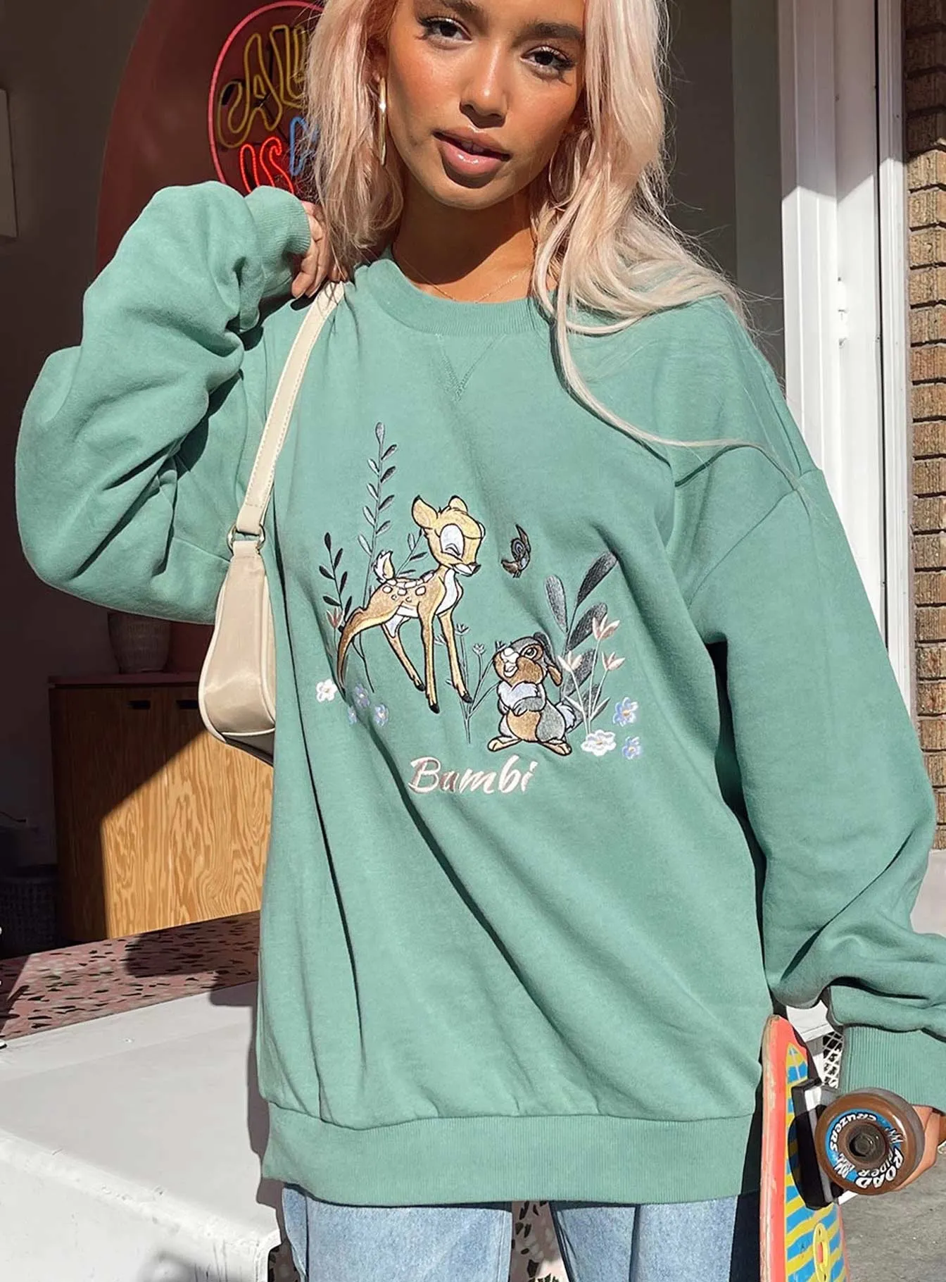 Disney Bambi Sweatshirt Sage