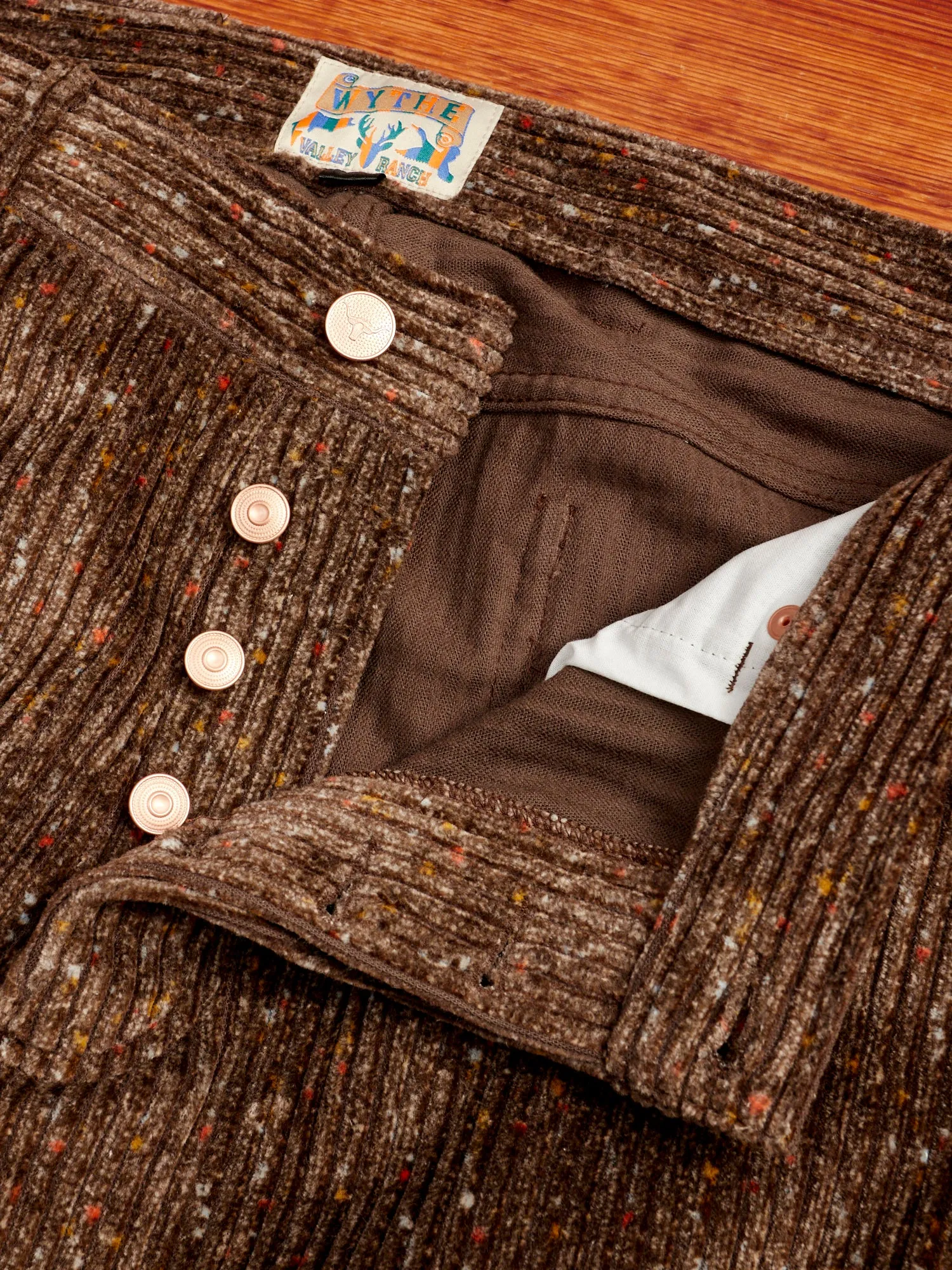 Donegal Corduroy Five Pocket Trousers in Rustic Brown