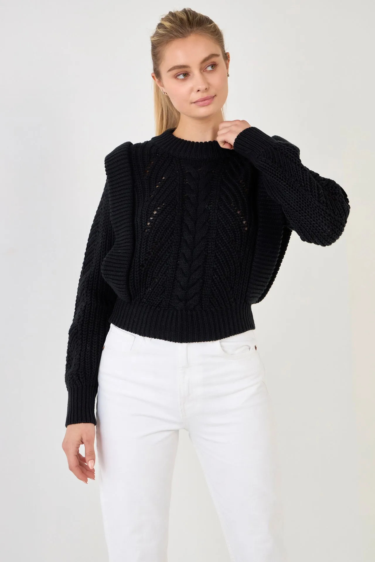 English Factory - Knitted Sweater in Black